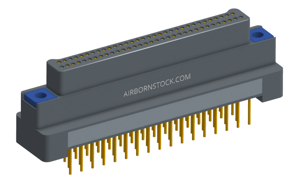 NK-2G2-065-155-TH00 - Nano-miniature D-shaped vertical plated through hole (PTH) board mount connector, 2 rows with 65 contacts, and no hardware. (Plug)