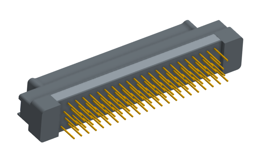 NK-2G2-085-135-TH00 - Nano-miniature D-shaped vertical plated through hole (PTH) board mount connector, 2 rows with 85 contacts, and no hardware. (Plug)