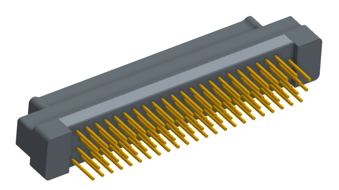 NK-2G2-091-138-0000 - Nano-miniature D-shaped vertical plated through hole (PTH) board mount connector, 2 rows with 91 contacts, and no hardware. (Plug)