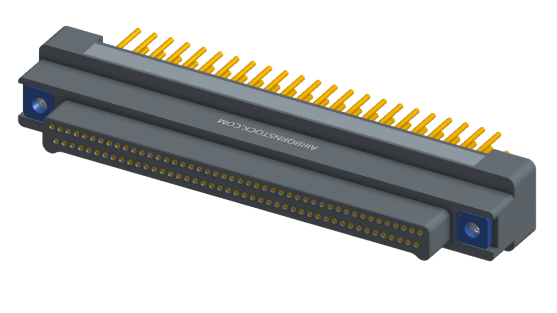 NK-2G2-091-138-TH00 - Nano-miniature D-shaped vertical plated through hole (PTH) board mount connector, 2 rows with 91 contacts, and no hardware. (Plug)