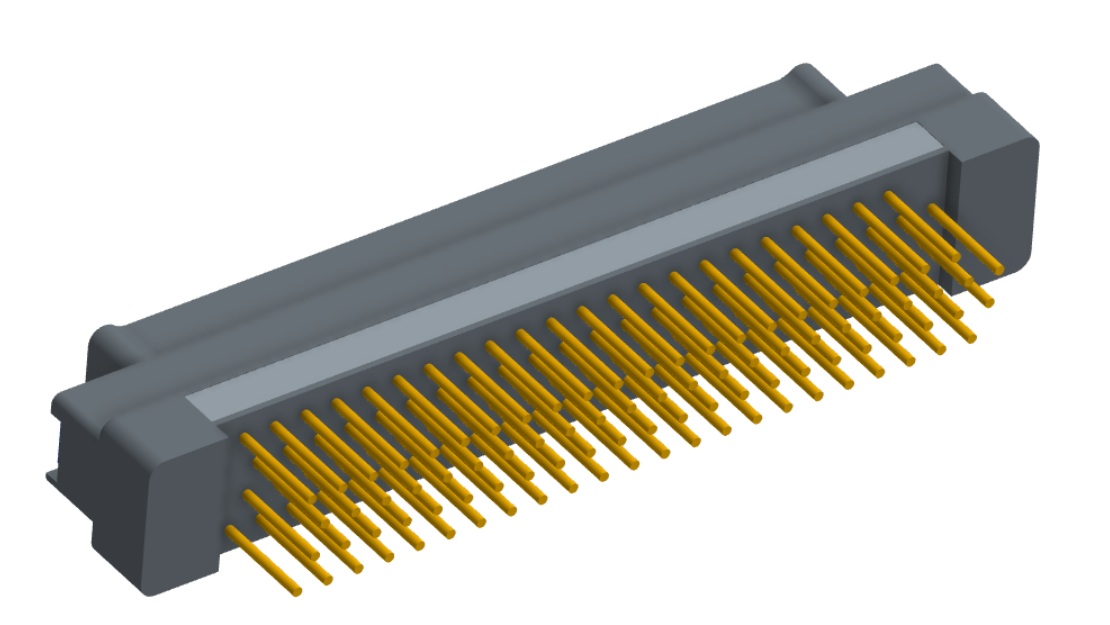 NK-2G2-091-138-TH00 - Nano-miniature D-shaped vertical plated through hole (PTH) board mount connector, 2 rows with 91 contacts, and no hardware. (Plug)