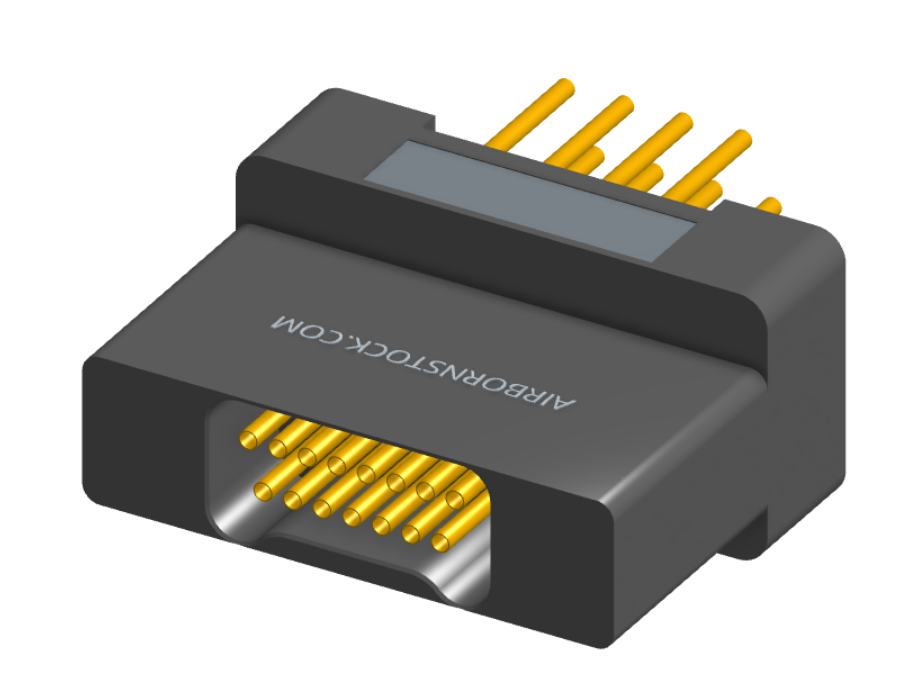 NK-2H2-015-235-0000 - Nano-miniature D-shaped vertical plated through hole (PTH) board mount connector with mounting holes, 2 rows with 15 contacts, and no hardware. (Receptacle)