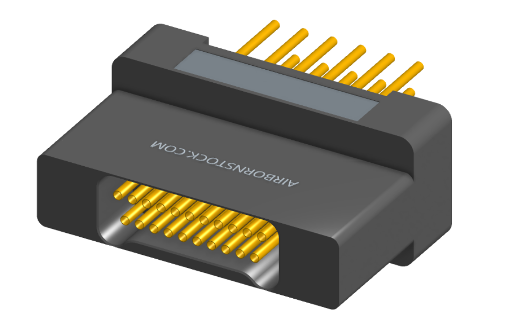 NK-2H2-021-235-0000 - Nano-miniature D-shaped vertical plated through hole (PTH) board mount connector with mounting holes, 2 rows with 21 contacts, and no hardware. (Receptacle)