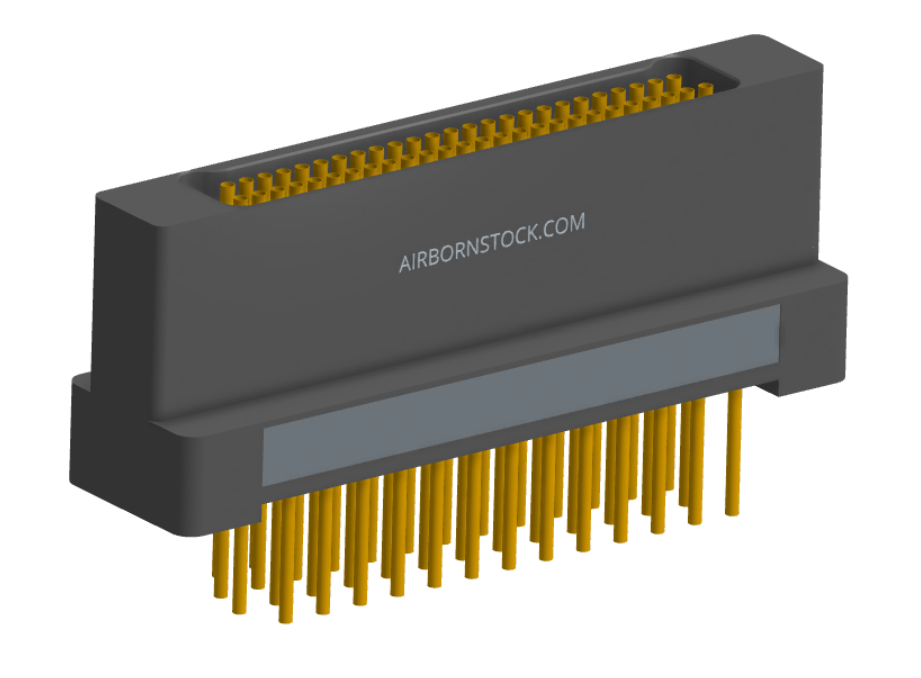 NK-2H2-051-238-0000 - Nano-miniature D-shaped vertical plated through hole (PTH) board mount connector with mounting holes, 2 rows with 51 contacts, and no hardware. (Receptacle)