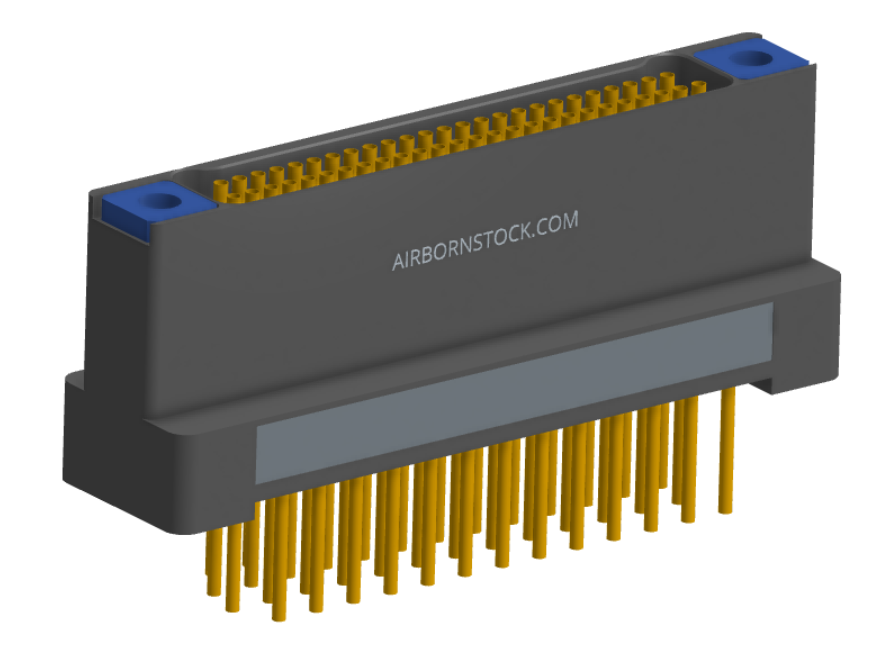 NK-2H2-051-235-TH00 - Nano-miniature D-shaped vertical plated through hole (PTH) board mount connector with mounting holes, 2 rows with 51 contacts, and threaded holes for attachment hardware. (Receptacle)