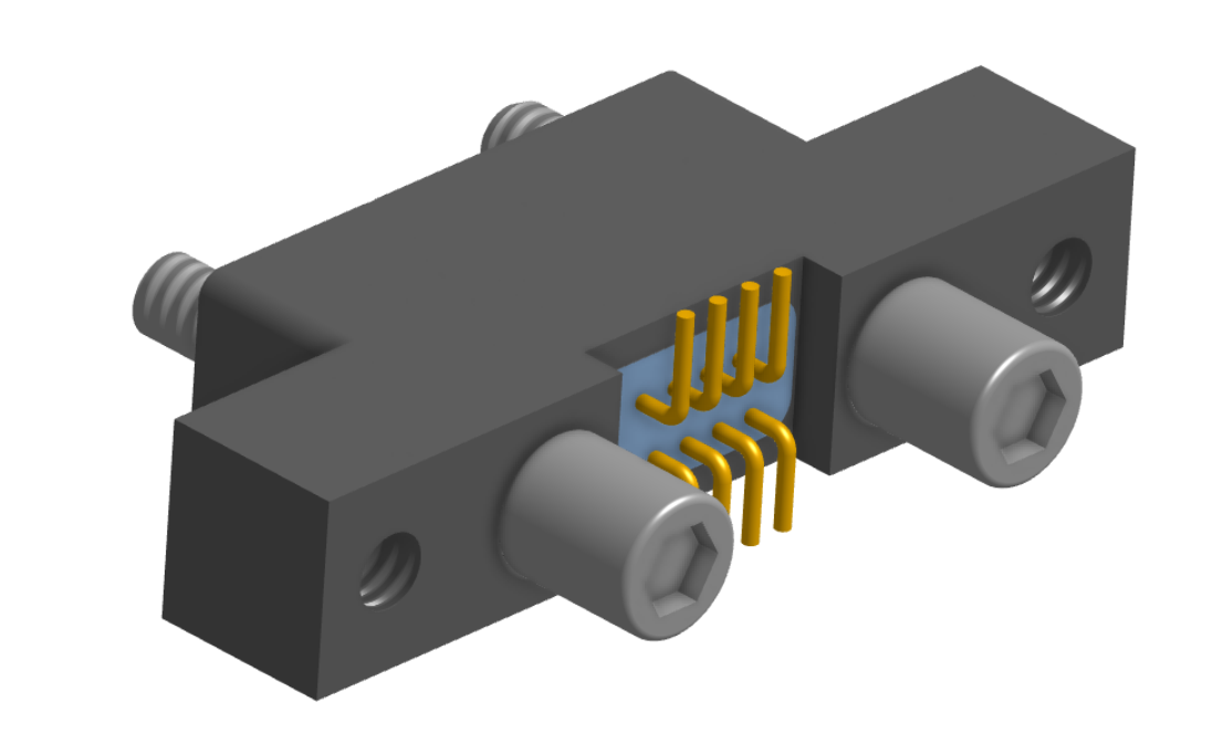 NK-2L2-009-225-JC00 - Nano-miniature D-shaped vertical surface board mount (SMT) connector with mounting ears, 2 rows with 9 contacts, and no hardware. (Receptacle)
