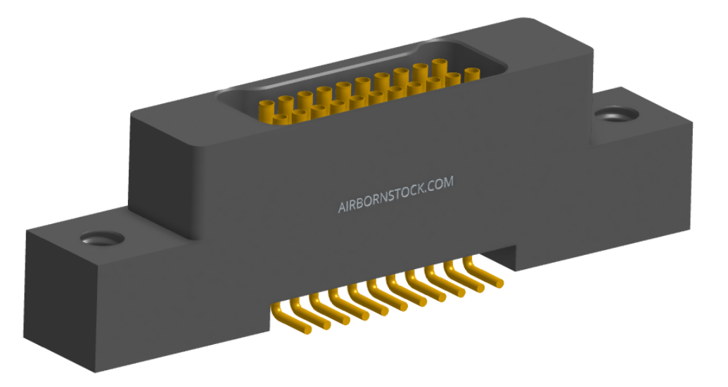NK-2L2-021-225-0000 - Nano-miniature D-shaped vertical surface board mount (SMT) connector with mounting ears, 2 rows with 21 contacts, and no hardware. (Receptacle)