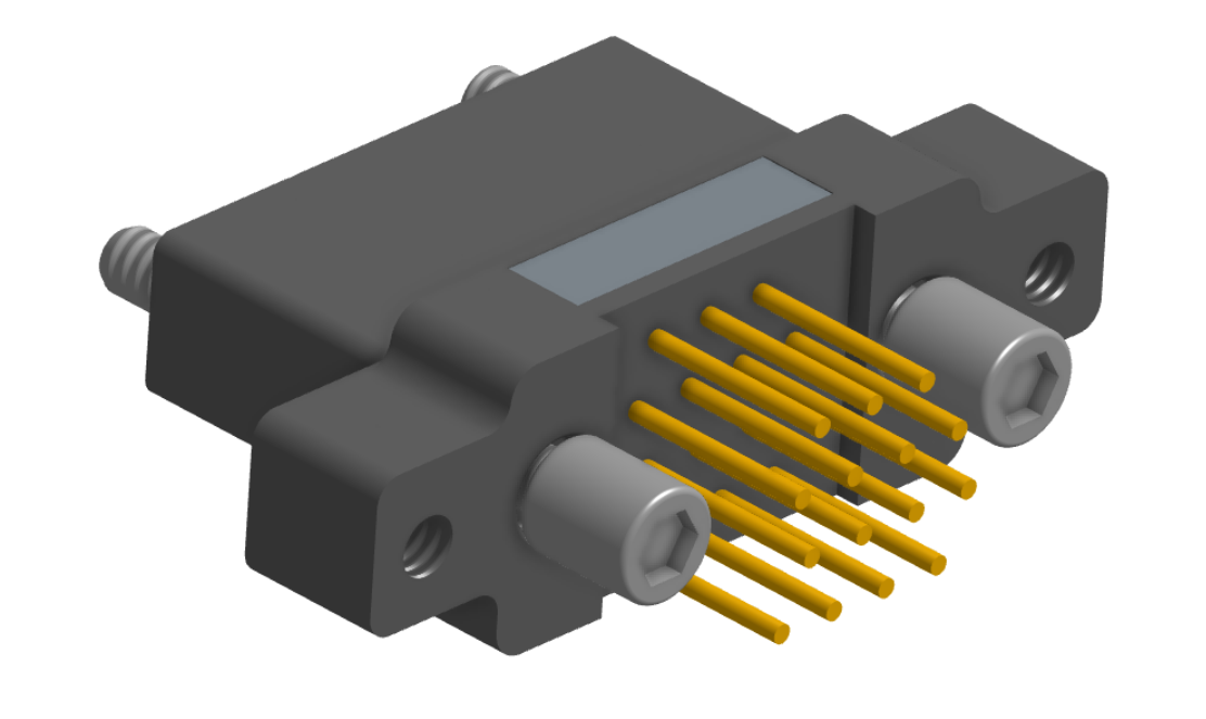 NK-2N5-015-235-JC00 - Nano-miniature D-shaped vertical plated through hole (PTH) board mount connector with mounting ears, 2 rows with 15 contacts, and no hardware. (Receptacle)