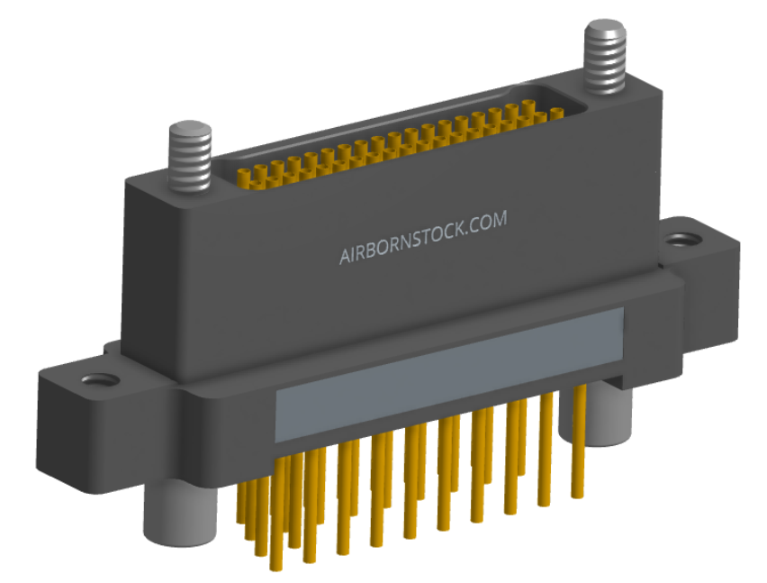 NK-2N5-037-235-JC00 - Nano-miniature D-shaped vertical plated through hole (PTH) board mount connector with mounting ears, 2 rows with 37 contacts, and no hardware. (Receptacle)