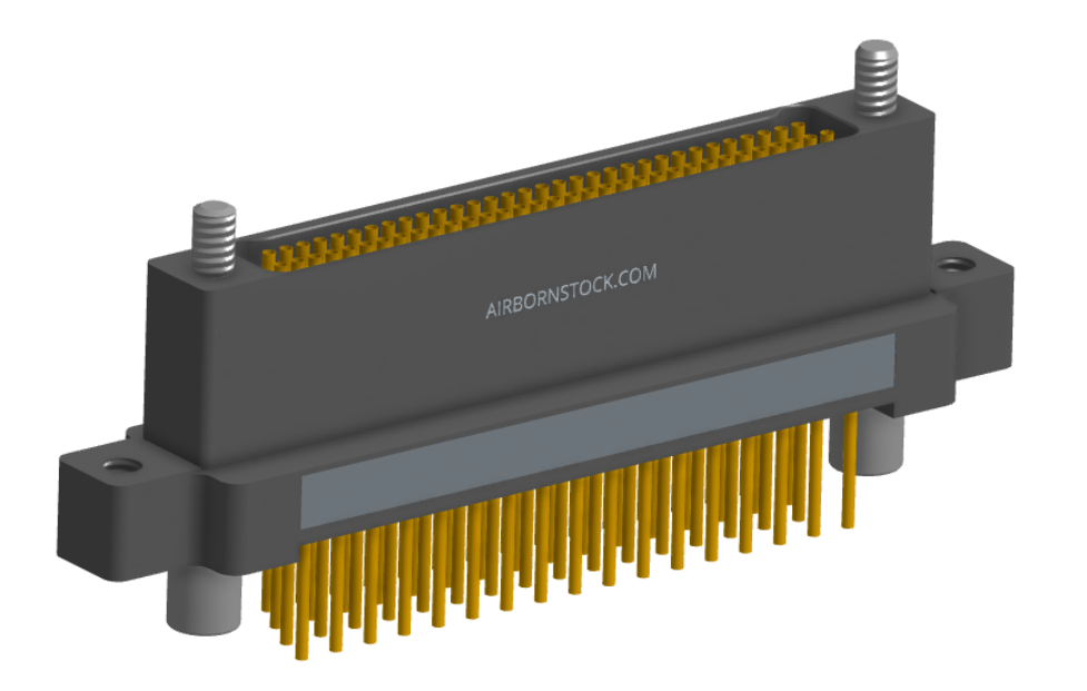 NK-2N5-065-238-JC00 - Nano-miniature D-shaped vertical plated through hole (PTH) board mount connector with mounting ears, 2 rows with 65 contacts, and no hardware. (Receptacle)