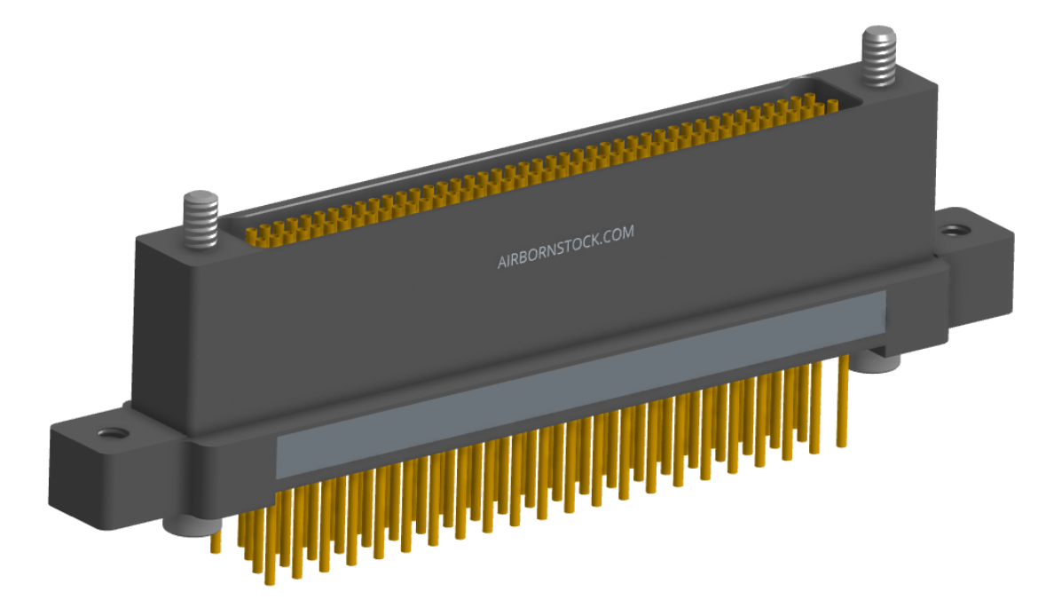 NK-2N5-085-248-JC00 - Nano-miniature D-shaped vertical plated through hole (PTH) board mount connector with mounting ears, 2 rows with 85 contacts, and no hardware. (Receptacle)