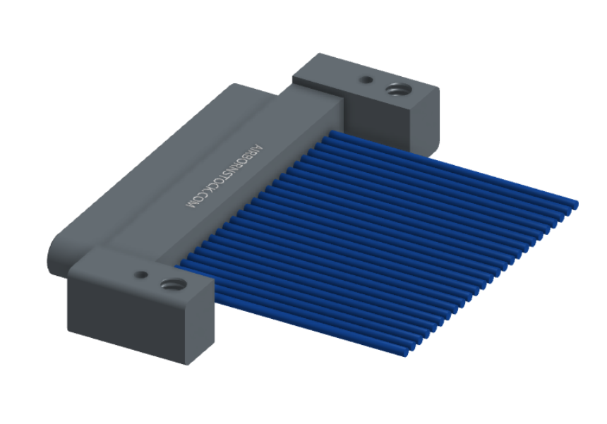 NM-132-025-161-00AA - Nano-miniature D-shaped I/O connector with mounting holes, 25 contacts, and no hardware.