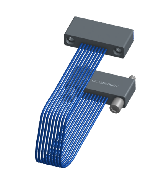 NM-1J2-009-SS1-JRAA - Nano-miniature D-shaped I/O jumper cable with 9 contacts and two turning jackscrews on one receptacle and two threaded holes on the other receptacle.