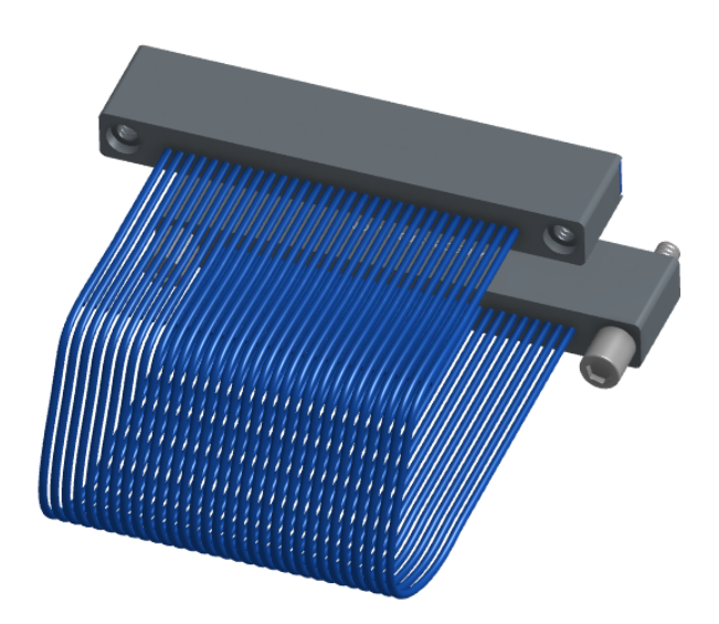 NM-1J3-031-SS1-JRAA - Nano-miniature D-shaped I/O jumper cable with 31 contacts and two turning jackscrews on one receptacle and two threaded holes on the other receptacle.