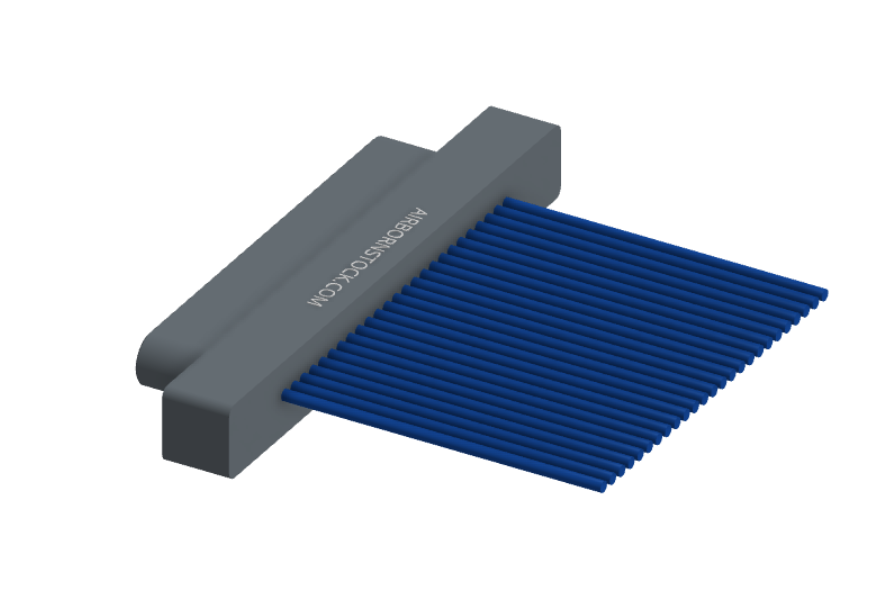 NM-112-025-161-00AA - Nano-miniature D-shaped I/O connector with 25 contacts and no attachment hardware. (Plug)