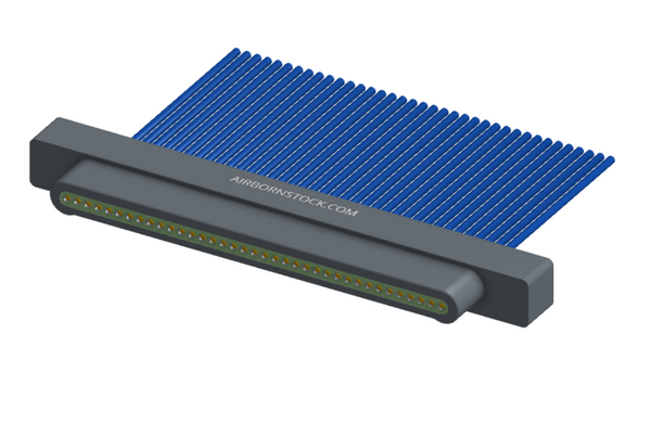 NM-112-037-161-00AA - Nano-miniature D-shaped I/O connector with 37 contacts and no attachment hardware. (Plug)