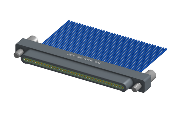NM-112-037-161-JCAA - Nano-miniature D-shaped I/O connector with 37 contacts and captivated turning jackscrew hardware. (Plug)