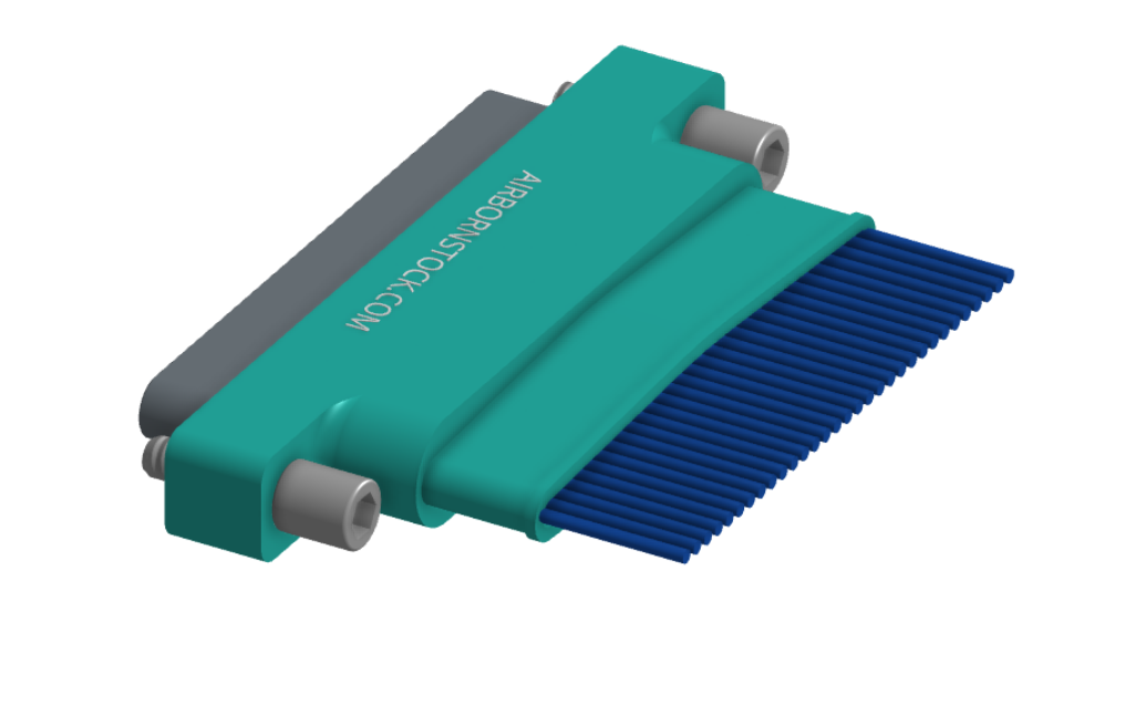NM-155-031-161-JCAA - Nano-miniature D-shaped I/O connector with factory installed backshell and with 31 contacts and captivated turning jackscrew hardware. (Plug)