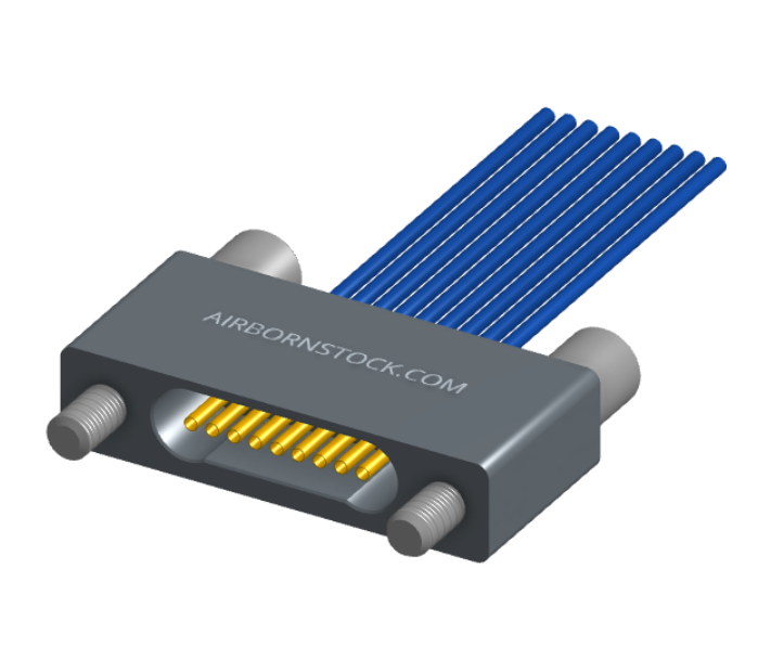NM-123-009-261-JCAA - Nano-miniature D-shaped I/O connector with 9 contacts and captivated turning jackscrew hardware.