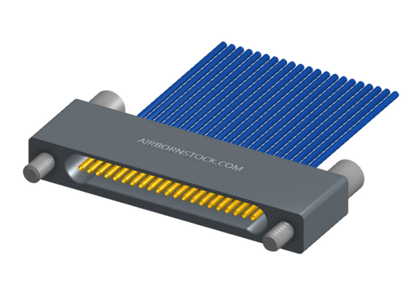 NM-122-021-261-JCAA - Nano-miniature D-shaped I/O connector with 21 contacts and captivated turning jackscrew hardware.