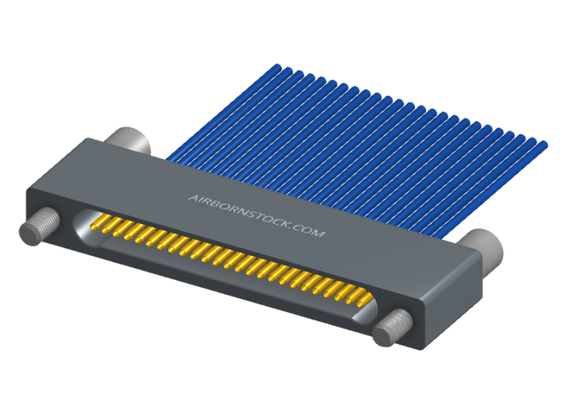 NM-122-025-261-JCAA - Nano-miniature D-shaped I/O connector with 25 contacts and captivated turning jackscrew hardware.