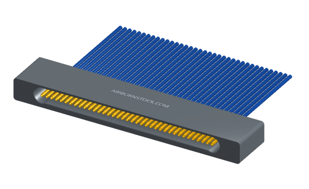 NM-124-037-261-00AA - Nano-miniature D-shaped I/O connector with 37 contacts and captivated turning jackscrew hardware.