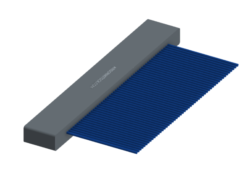 NM-123-051-261-00AA - Nano-miniature D-shaped I/O connector with 51 contacts and captivated turning jackscrew hardware.