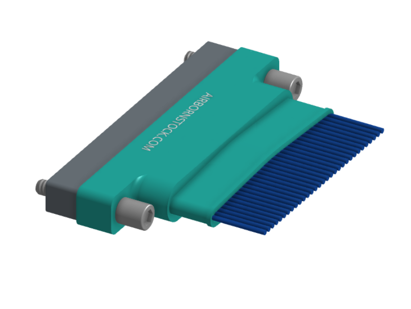 NM-165-031-261-JCAA - Nano-miniature D-shaped I/O connector with factory installed backshell and with 31 contacts and captivated turning jackscrew hardware.