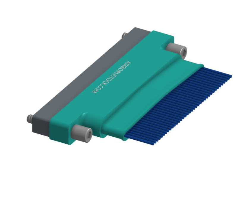 NM-165-037-261-JCAA - Nano-miniature D-shaped I/O connector with factory installed backshell and with 37 contacts and captivated turning jackscrew hardware.