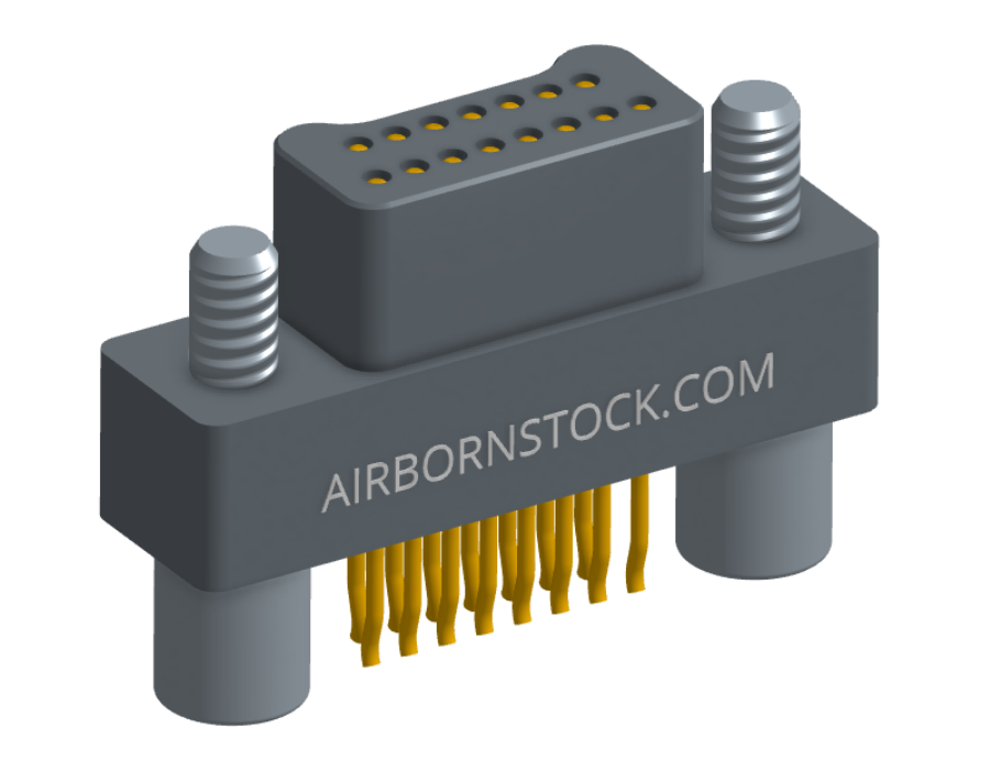 NM-215-015-125-JC00 - Nano-miniature D-shaped straddle mount flex circuit board mount connector, 2 rows with 15 contacts, and no hardware. (Plug)
