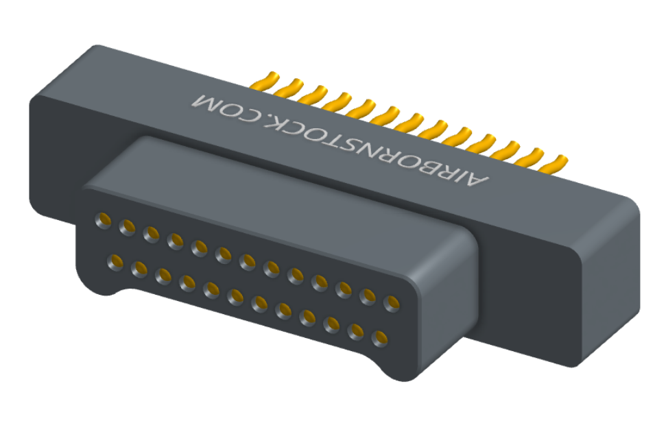 NM-213-025-125-0000 - Nano-miniature D-shaped straddle mount flex circuit board mount connector, 2 rows with 25 contacts, and no hardware. (Plug)