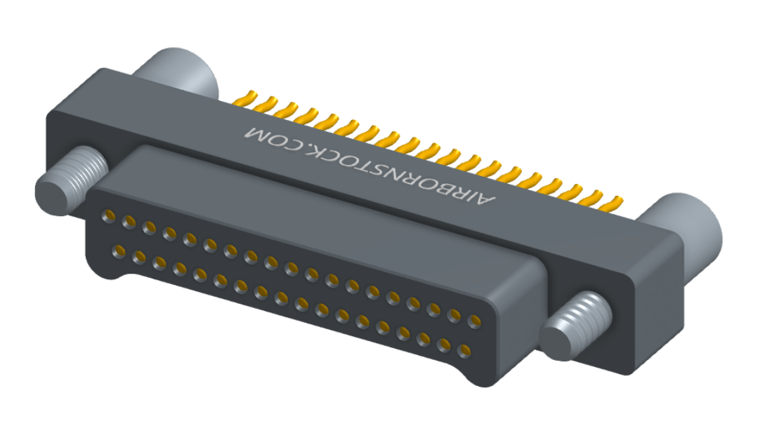 NM-214-037-128-JC00 - Nano-miniature D-shaped straddle mount flex circuit board mount connector, 2 rows with 37 contacts, and no hardware. (Plug)