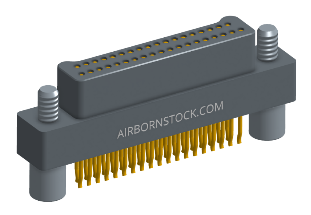 NM-214-037-128-JC00 - Nano-miniature D-shaped straddle mount flex circuit board mount connector, 2 rows with 37 contacts, and no hardware. (Plug)