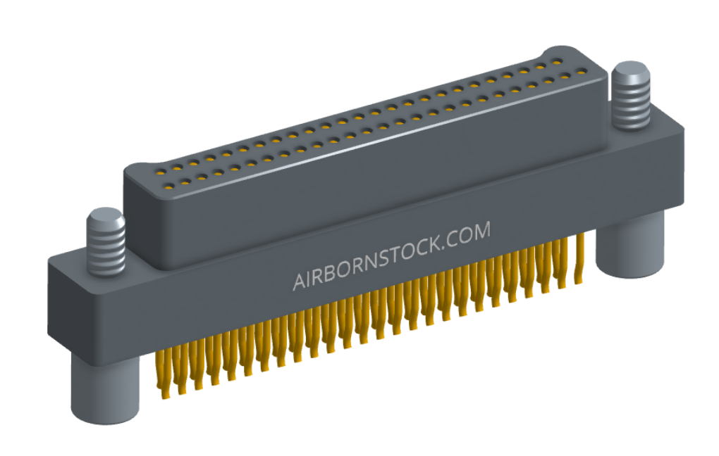 NM-213-051-128-JC00 - Nano-miniature D-shaped straddle mount flex circuit board mount connector, 2 rows with 51 contacts, and no hardware. (Plug)