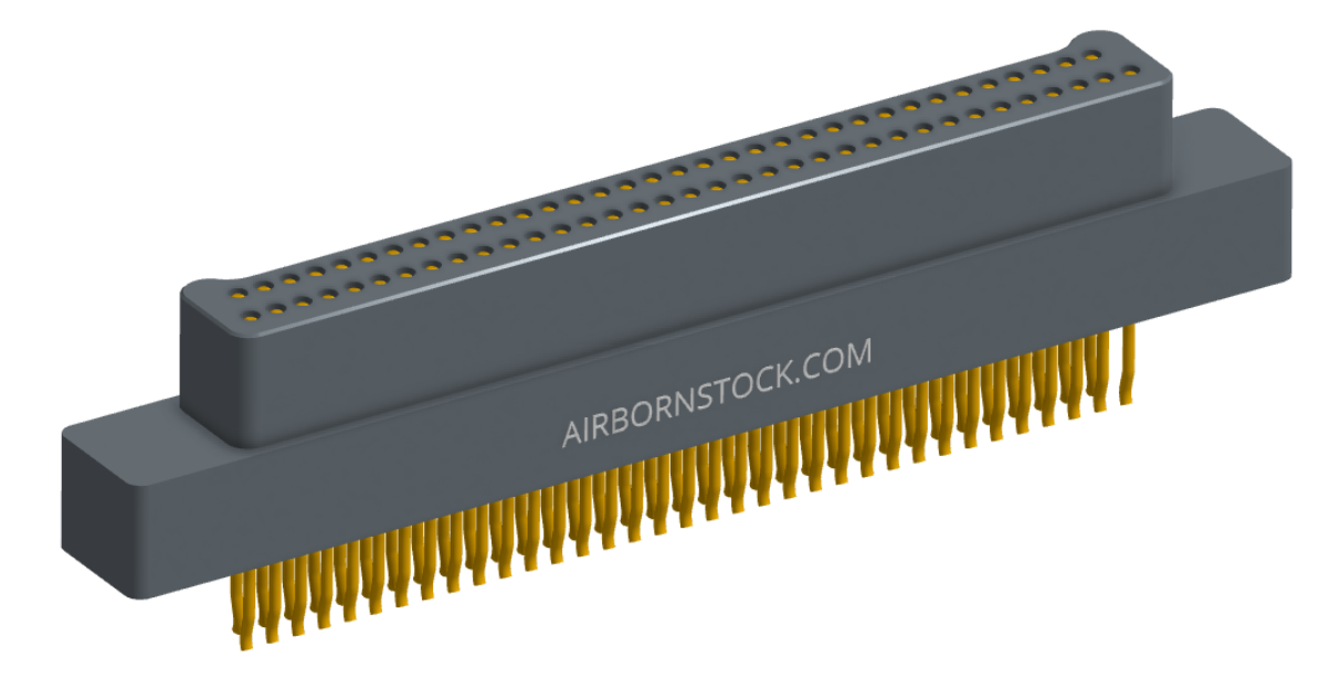 NM-213-069-125-0000 - Nano-miniature D-shaped straddle mount flex circuit board mount connector, 2 rows with 69 contacts, and no hardware. (Plug)