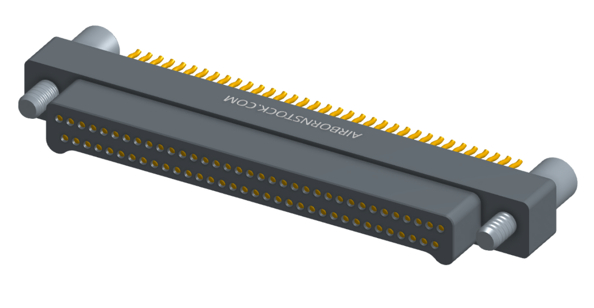 NM-212-069-128-JC00 - Nano-miniature D-shaped straddle mount flex circuit board mount connector, 2 rows with 69 contacts, and no hardware. (Plug)