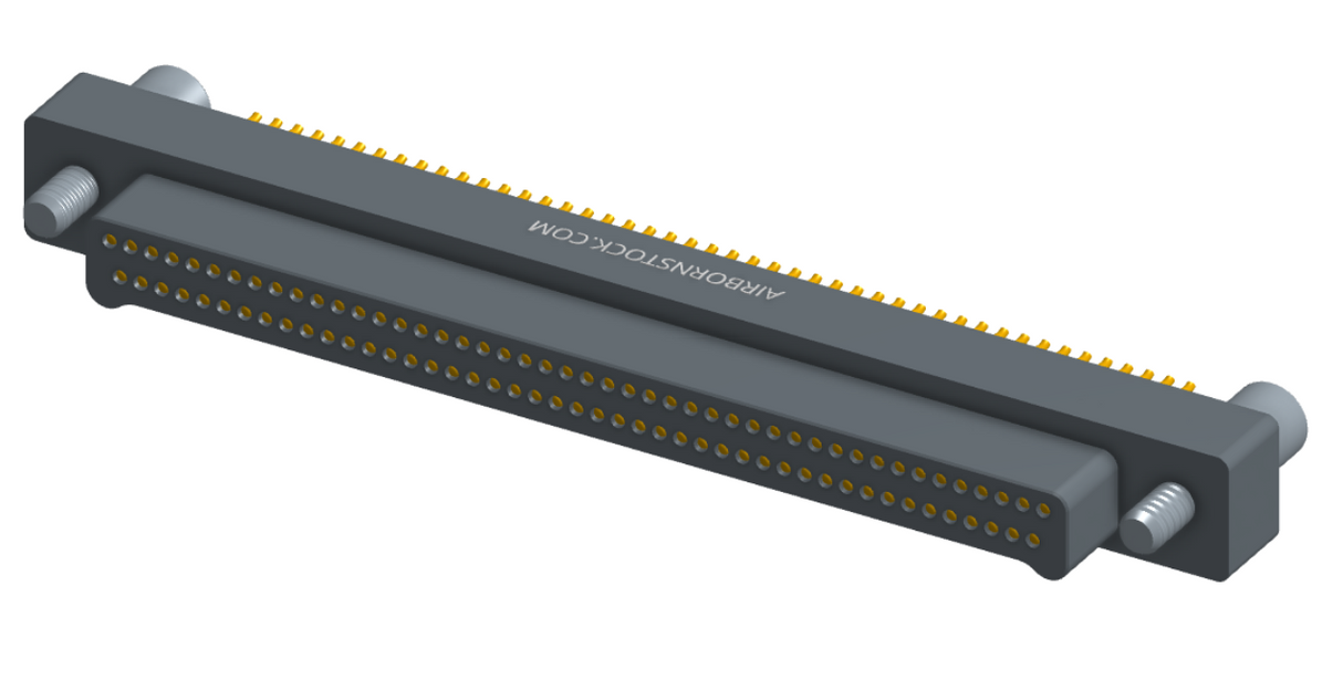 NM-213-091-128-JC00 - Nano-miniature D-shaped straddle mount flex circuit board mount connector, 2 rows with 91 contacts, and no hardware. (Plug)