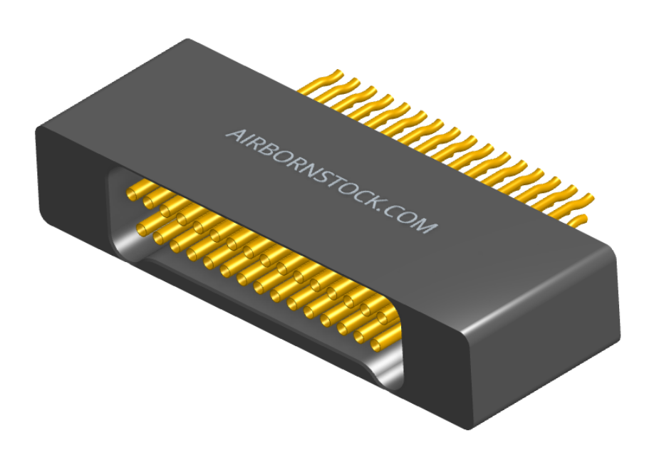 NM-225-031-225-0000 - Nano-miniature D-shaped straddle mount flex circuit board mount connector with mounting holes, 2 rows with 31 contacts, and no hardware. (Receptacle)