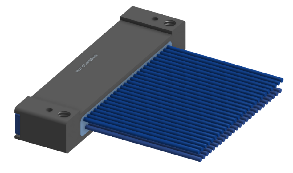 NM-242-051-261-THAA - Nano-miniature D-shaped I/O connector with mounting holes, 2 rows with 51 contacts, and threaded holes for attachment hardware. (Receptacle)