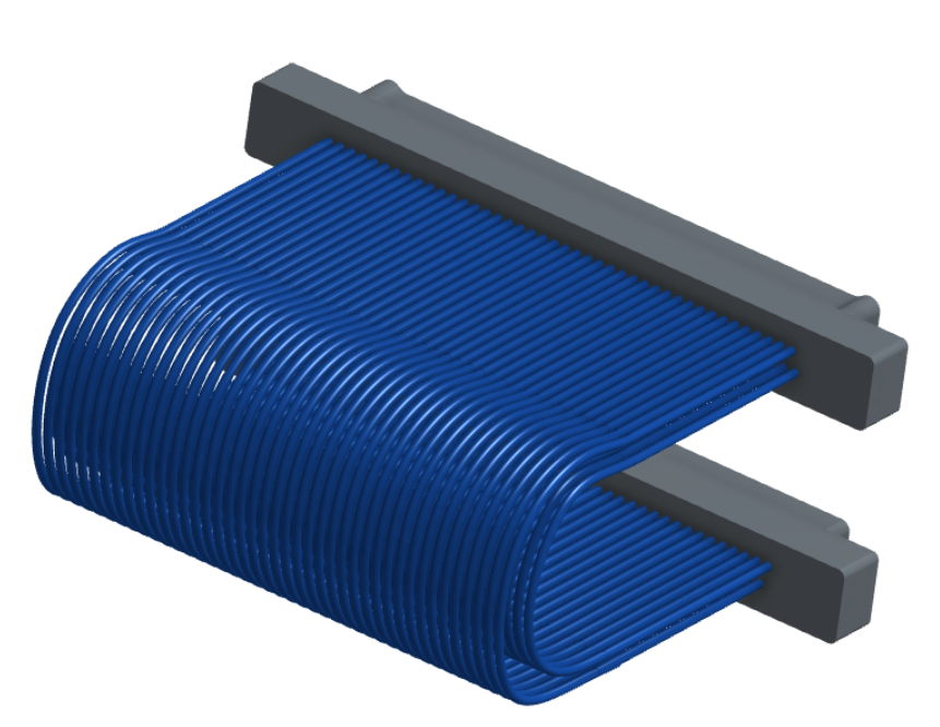 NM-2J5-085-PP1-00AA - Nano-miniature D-shaped I/O jumper cable with 2 rows and 85 contacts and no attachment hardware.