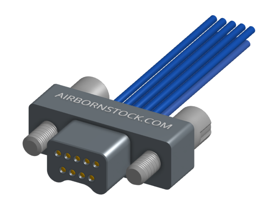 NM-212-009-161-JCAA - Nano-miniature D-shaped I/O connector, 2 rows of 9 contacts, and turning jackscrew attachment hardware. (Plug)