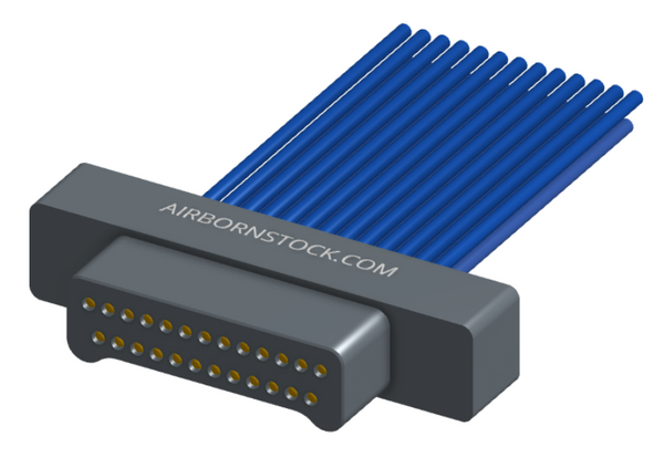 NM-212-025-161-00AA - Nano-miniature D-shaped I/O connector, 2 rows of 25 contacts, and no hardware. (Plug)