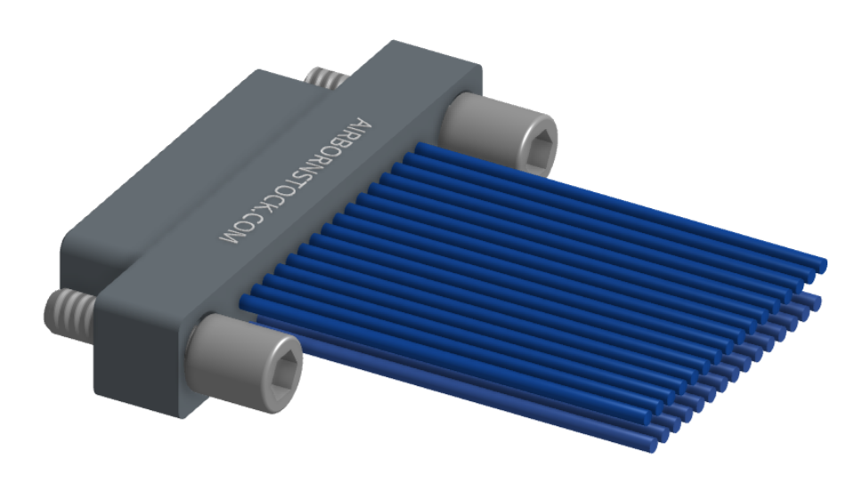 NM-213-031-161-JCAA - Nano-miniature D-shaped I/O connector, 2 rows of 31 contacts, and turning jackscrew attachment hardware. (Plug)