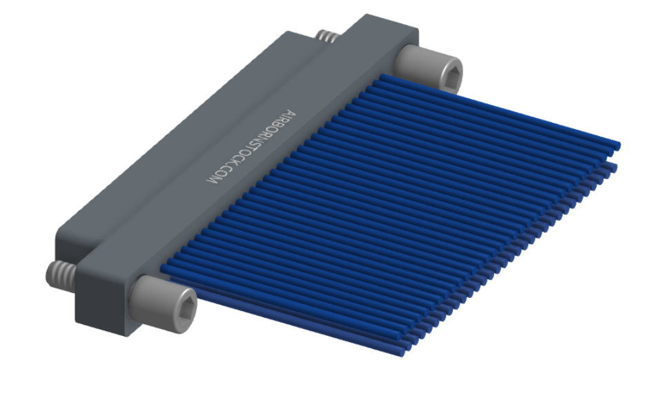 NM-212-065-161-JCAA - Nano-miniature D-shaped I/O connector, 2 rows of 65 contacts, and turning jackscrew attachment hardware. (Plug)