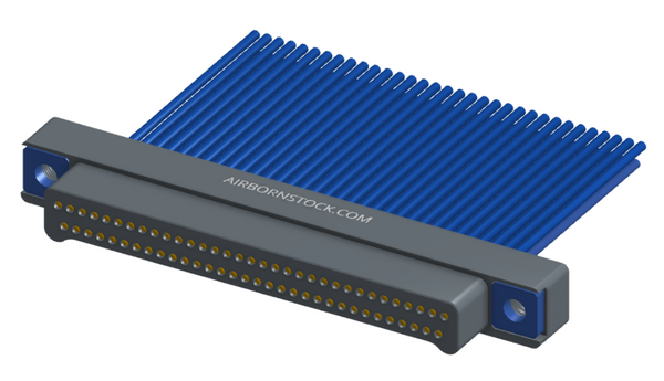 NM-212-065-161-THAA - Nano-miniature D-shaped I/O connector, 2 rows of 65 contacts, and threaded holes for attachment hardware. (Plug)