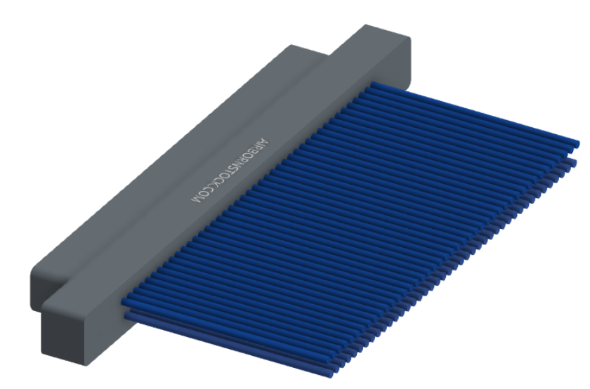 NM-212-085-161-00AA - Nano-miniature D-shaped I/O connector, 2 rows of 85 contacts, and no hardware. (Plug)