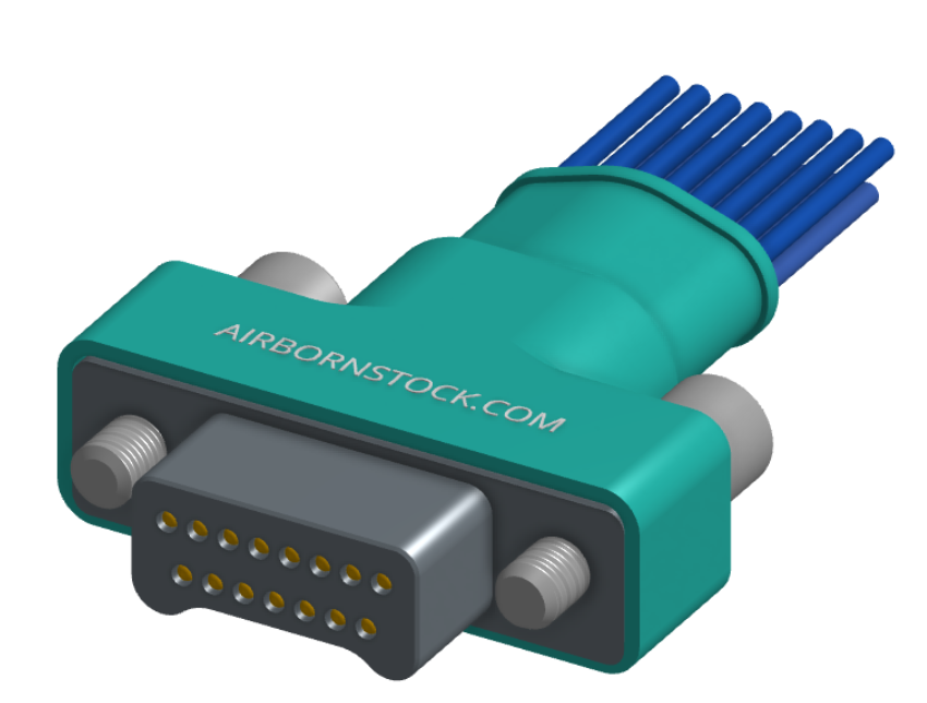 NM-252-015-161-JCAA - Nano-miniature D-shaped I/O connector with a factory installed backshell, 2 rows of 15 contacts, and turning jackscrew attachment hardware. (Plug)