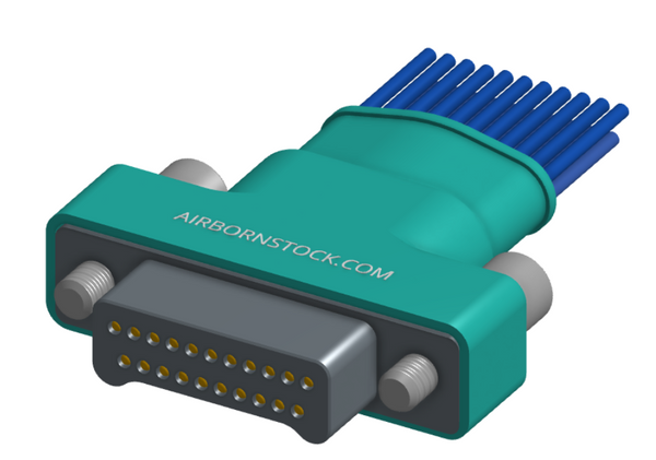 NM-252-021-161-JCAA - Nano-miniature D-shaped I/O connector with a factory installed backshell, 2 rows of 21 contacts, and turning jackscrew attachment hardware. (Plug)