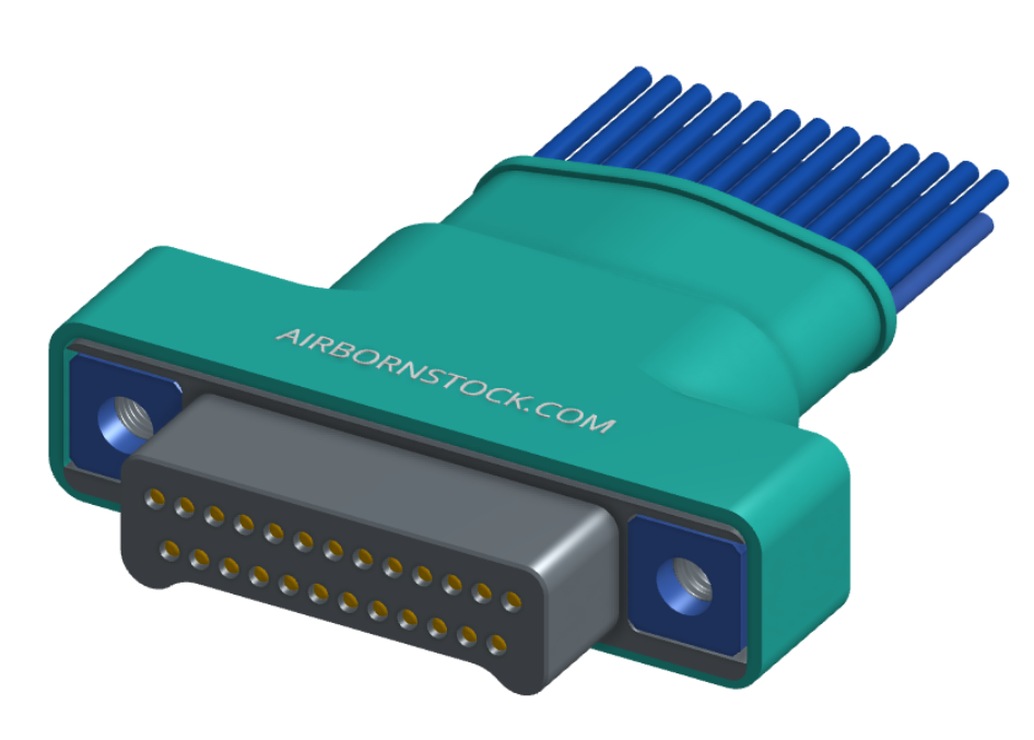 NM-253-025-161-THAA - Nano-miniature D-shaped I/O connector with a factory installed backshell, 2 rows of 25 contacts, and threaded holes for attachment hardware. (PLug)