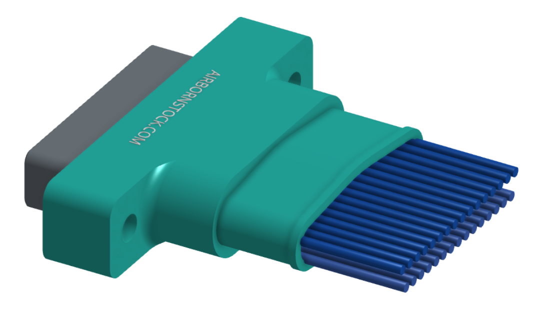 NM-255-031-161-THAA - Nano-miniature D-shaped I/O connector with a factory installed backshell, 2 rows of 31 contacts, and threaded holes for attachment hardware. (PLug)